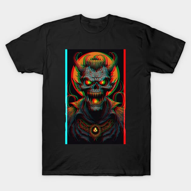 3D Halloween Demon T-Shirt by Grave Digs